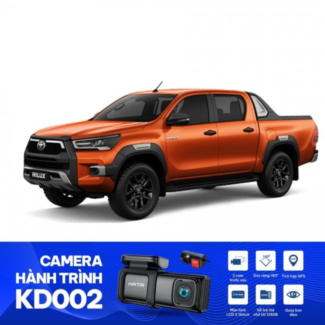 Lắp Camera Hành Trình KD002 Cho Toyota Hilux 2020